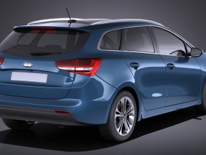 Kia Ceed SW 2017 vray 3D मॉडल