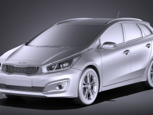 Kia Ceed SW 2017 vray 3D मॉडल