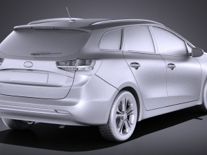 Kia Ceed SW 2017 vray 3D मॉडल
