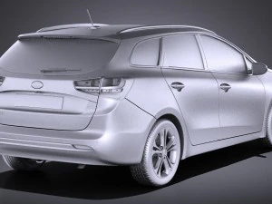Kia Ceed SW 2017 vray 3D Model