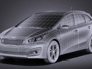 Kia Ceed SW 2017 vray 3D मॉडल