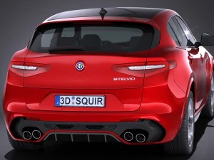 Alfa Romeo Stelvio Quadrifoglio 2018 3D Model