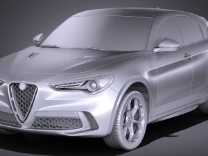 Alfa Romeo Stelvio Quadrifoglio 2018 Model 3D