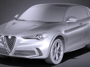 Alfa Romeo Stelvio Quadrifoglio 2018 3D Model