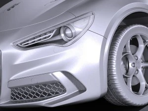 Alfa Romeo Stelvio Quadrifoglio 2018 3D Model