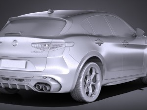 Alfa Romeo Stelvio Quadrifoglio 2018 Model 3D