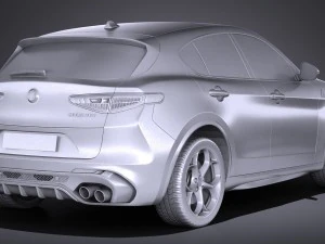 Alfa Romeo Stelvio Quadrifoglio 2018 3D Model