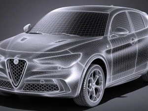 Alfa Romeo Stelvio Quadrifoglio 2018 3D Model