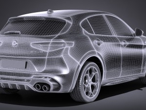 Alfa Romeo Stelvio Quadrifoglio 2018 Model 3D