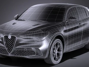Alfa Romeo Stelvio Quadrifoglio 2018 3D Model