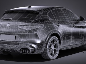 Alfa Romeo Stelvio Quadrifoglio 2018 Model 3D