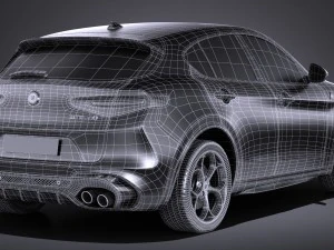 Alfa Romeo Stelvio Quadrifoglio 2018 3D Model