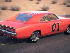 Dodge Charger 1969 General Lee 3D Model
