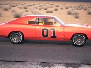 Dodge Charger 1969 General Lee 3D Model