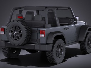 Jeep Wrangler Willis Wheeler 2016 vray Modello 3D