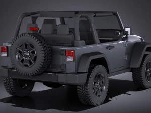 Jeep Wrangler Willis Wheeler 2016 vray 3D Model