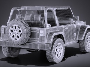 Jeep Wrangler Willis Wheeler 2016 vray Modello 3D