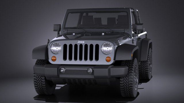 Jeep Wrangler Willis Wheeler 2016 vray Modello 3D .c4d .max .obj .3ds .fbx .stl .blend