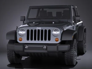 Jeep Wrangler Willys Wheeler 2016 vray Modelo 3D
