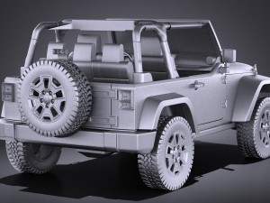 Jeep Wrangler Willis Wheeler 2016 vray Modello 3D