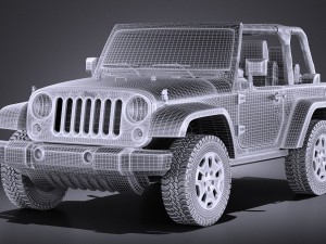 Jeep Wrangler Willis Wheeler 2016 vray Modello 3D