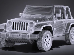 Jeep Wrangler Willis Wheeler 2016 vray 3D Model