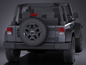 Jeep Wrangler Willis Wheeler 2016 vray Modello 3D