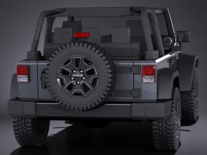 Jeep Wrangler Willis Wheeler 2016 vray 3D Model