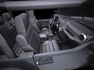 Jeep Wrangler Willis Wheeler 2016 vray 3D Model