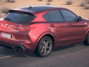 Alfa Romeo Stelvio Quadrifoglio 2018 Desert Studio Modelo 3D