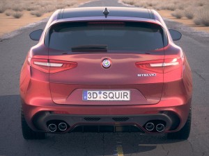Alfa Romeo Stelvio Quadrifoglio 2018 Desert Studio Modelo 3D