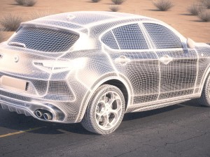 Alfa Romeo Stelvio Quadrifoglio 2018 Desert Studio Modelo 3D