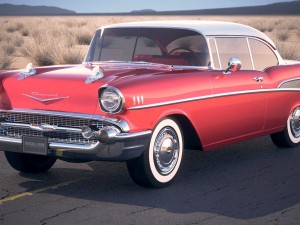 Chevrolet Bel Air Hardtop Coupe 1957 Modelo 3D