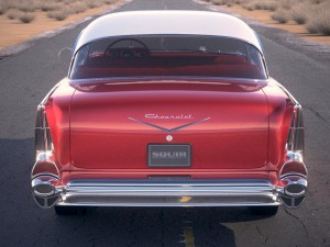 Chevrolet Bel Air Hardtop Coupe 1957 Modello 3D
