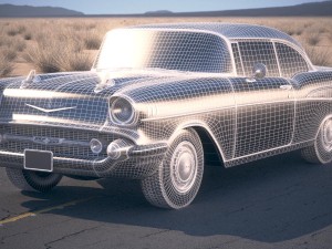 Chevrolet Bel Air Hardtop Coupe 1957 Modello 3D