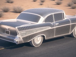 Chevrolet Bel Air Hardtop Coupe 1957 Modello 3D