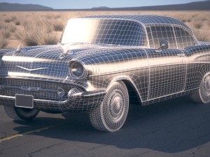 Chevrolet Bel Air Hardtop Coupe 1957 Modello 3D