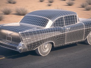 Chevrolet Bel Air Hardtop Coupe 1957 Modello 3D