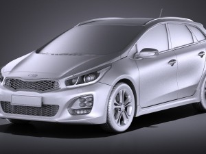 Kia Ceed SW GT-line 2017 vray Modèle 3D