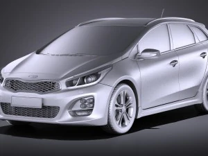 Kia Ceed SW GT-line 2017 vray 3D Model