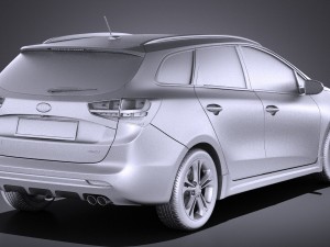 Kia Ceed SW GT-line 2017 vray Modèle 3D
