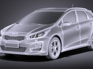 Kia Ceed SW GT-line 2017 vray Modèle 3D