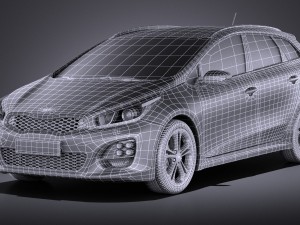 Kia Ceed SW GT-line 2017 vray Modèle 3D