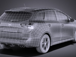 Kia Ceed SW GT-line 2017 vray Modèle 3D