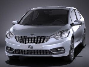 Kia Cerato K3 Forte 2016 vray Modelo 3D