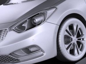Kia Cerato K3 Forte 2016 vray Modelo 3D