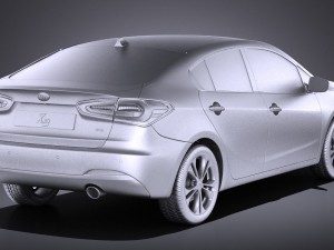 Kia Cerato K3 Forte 2016 vray Modelo 3D