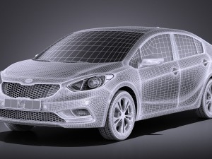 Kia Cerato K3 Forte 2016 vray Modelo 3D