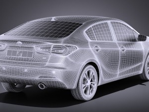 Kia Cerato K3 Forte 2016 vray Modelo 3D
