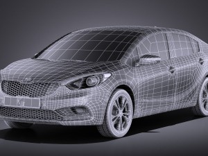 Kia Cerato K3 Forte 2016 vray Modelo 3D